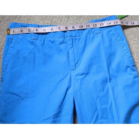 Lilly Pulitzer Pant Cropped Blue Mid Rise Capri Casual 100% Cotton Size 4 - Picture 3 of 10